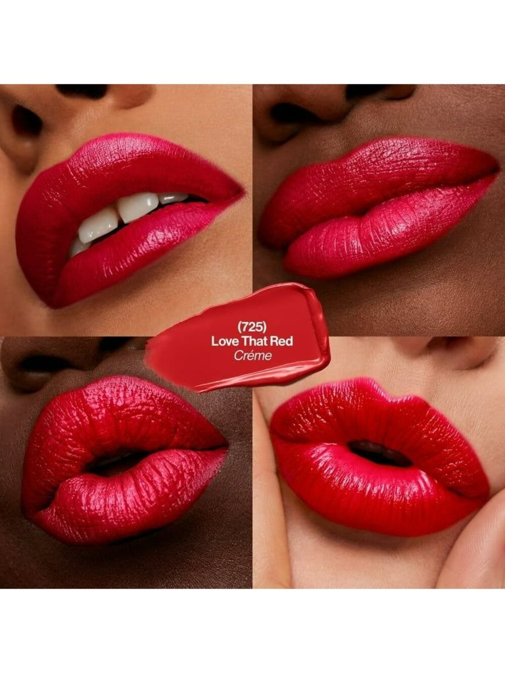 Revlon Super Lustrous Lipstick 725 Love That Red Crème Classic Red Lipstick